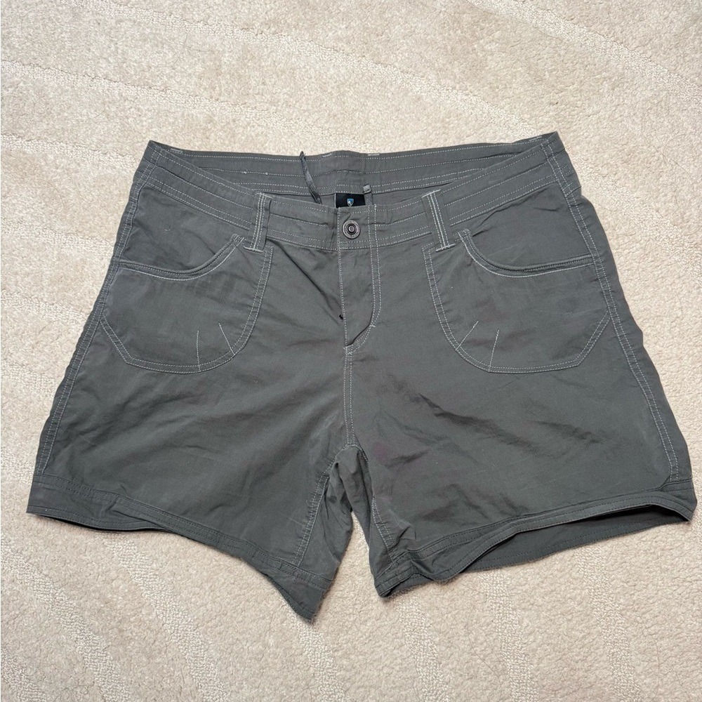 Kuhl Womens Kontra Shorts 12 Green  Pockets Hiking Camping Outdoor